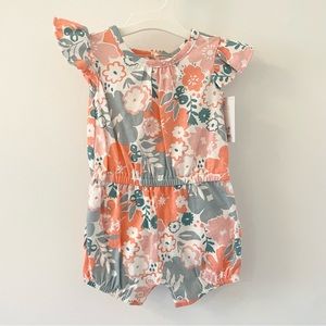 NWT Carters baby girl 6M flower summer romper
